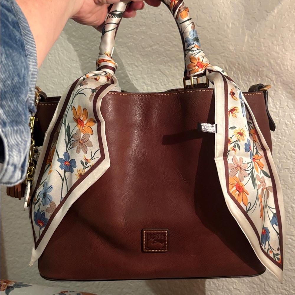 Dooney & Bourke Chesnut Florentine Brenna Bag with charms